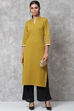 Pink Poly Metallic Straight Kurta image number 0