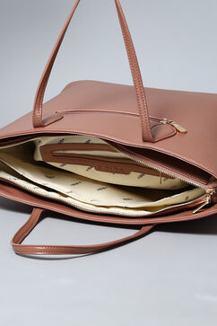 Blush Pink Pu Leather Tote Bag image number 4