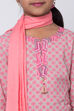 Peach Cotton Straight Kurta Salwar Suit Set image number 1