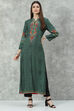 Green LIVA Straight Printed Kurta image number 5