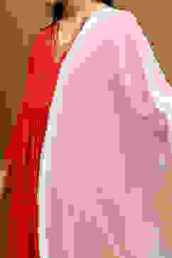 Off White Polyester Dupatta image number 1