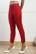 Red Viscose Lycra Solid Pants image number 2