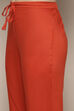 Brick Red Polyester Straight Suit Set image number 2