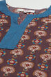 Dark Brown Straight Cotton Printed Sleepwear image number 1