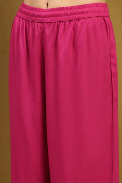 Pink Cotton Embroidered Kalidar Suit Set image number 2