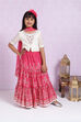 Off White And Pink Lehenga Set image number 0