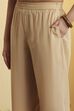 Blue Poly Linen Straight Suit Set image number 2