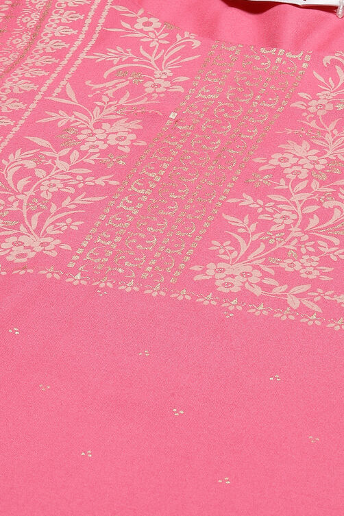 Pink Rayon Straight Kurta Palazzo Suit Set image number 1