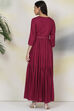 Cherry Red Rayon Fusion Dress image number 5