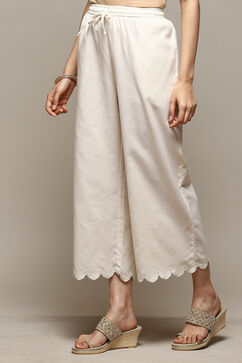 Natural Cotton Relaxed Palazzo image number 2