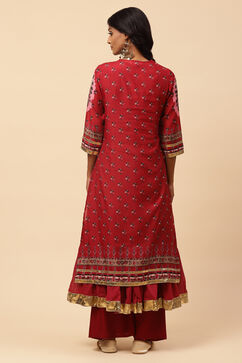 Cherry Straight Art Silk Kurta image number 7