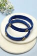 Royal Blue Plastic & Thread Bangles