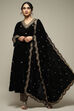 Black Viscose Kalidar Kurta Palazzo Suit Set image number 7