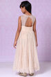 Beige Nylon Girls A-Line Gown image number 4