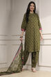 Indigo Blue Printed Straight Suit Set image number 0