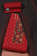 Red Cotton Printed Unstitched Suit Set image number 0
