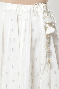 Off White Art Silk Skirt image number 1
