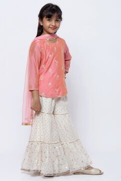 Peach Modal Sharara Kurta Sharara Suit Set image number 3