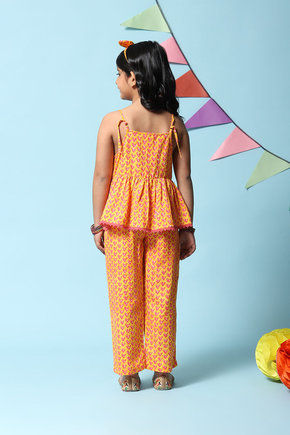 Yellow Rayon Straight 2 Piece Set image number 4