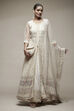 Off White Nylon Anarkali Lehenga Set image number 5