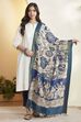 Blue Chennur Silk Printed Dupatta image number 6