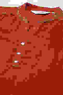 Rust Solid Regular Fit Straight Kurta image number 2