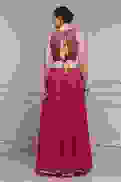 Fuchsia Polyester Printed Lehenga Set image number 4