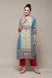 Deep Fuchsia LIVA Straight Printed Kurta image number 0