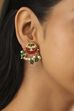 Multicolor Brass Studded Stud Earrings image number 1