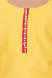 Yellow & Pink Art Silk Straight Kurta Dhoti Pant Suit Set image number 1