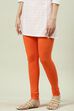 Camel Cotton Blend Solid Churidar image number 0