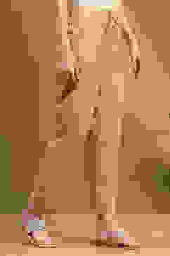 Gold Jacquard Pants image number 3