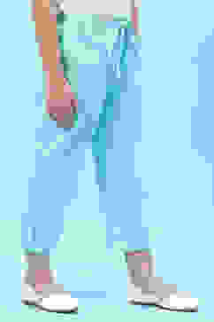 Powder Blue Cotton Solid Pant image number 2