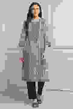 White Cotton Printed Straight Kurta image number 5