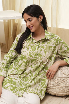 Natural Green Straight Shirt image number 6