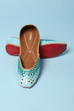 Blue PU Mojaris image number 3