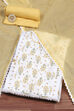 Blue and White Printed Cotton Unstitched Suit Set image number 0