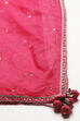 Hot Pink Straight Art Silk Lehenga Set image number 7