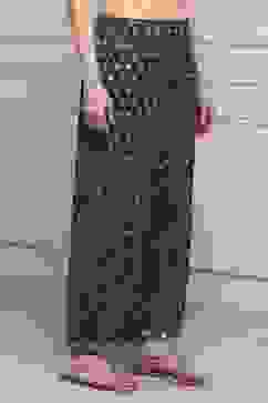 Navy Rayon Straight Palazzo image number 3