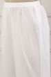 White Cotton Schiffli Embroidered Straight Suit Set image number 2