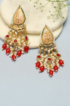 Red Alloy Earrings image number 0