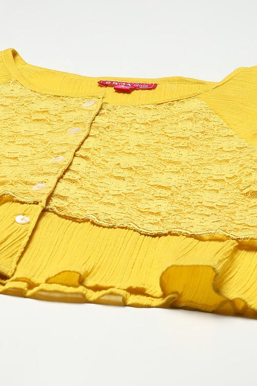 Yellow Cotton Short Top image number 1