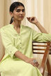 Black Cotton Blend Solid Straight Kurta image number 0