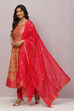 Fuchsia Cotton Anarkali Kurta Churidar Suit Set image number 5