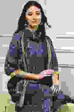 Indigo Blue Printed Straight Suit Set image number 0