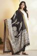 Black Chennur Silk Printed Dupatta image number 4