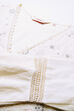 Off White Cotton Straight Kurta Slim Pant Suit Set image number 1