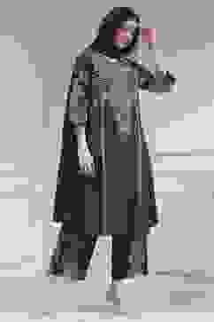 Blue Pure Cotton Printed Straight Suit Set image number 4