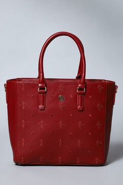Berry Pu Leather Tote Bag image number 1