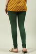 Camel Cotton Blend Solid Churidar image number 4